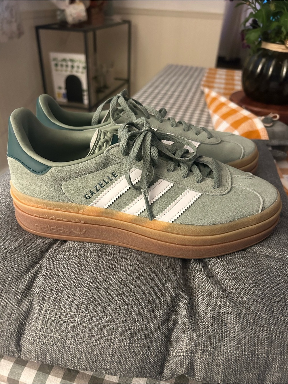 Adidas Gazelle Bold 'Silver Green Gum'